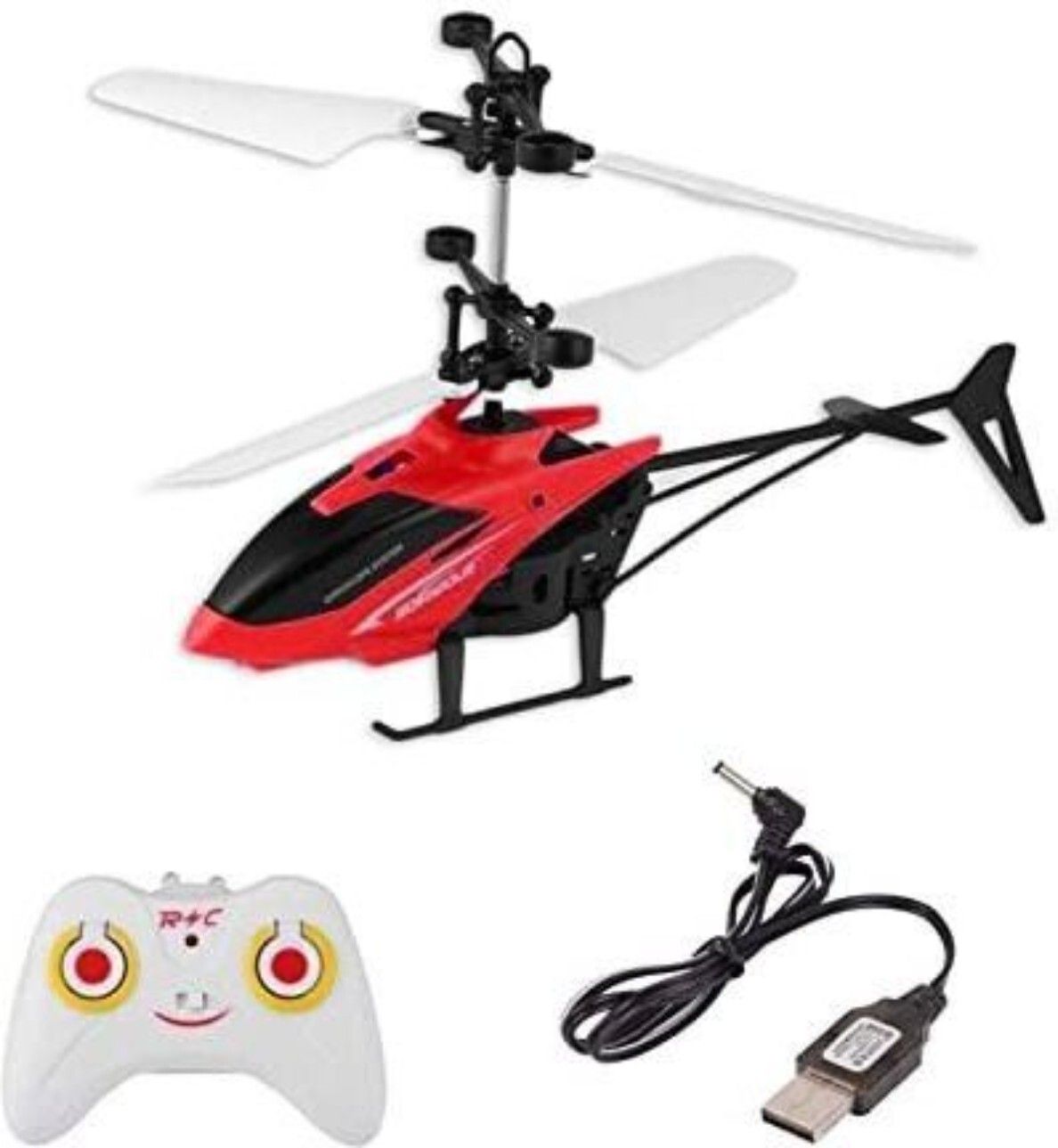 shiv traders Kids Plastic Induction Type 2-in-1 Flying Helicopter with Remote9X189-picture-18