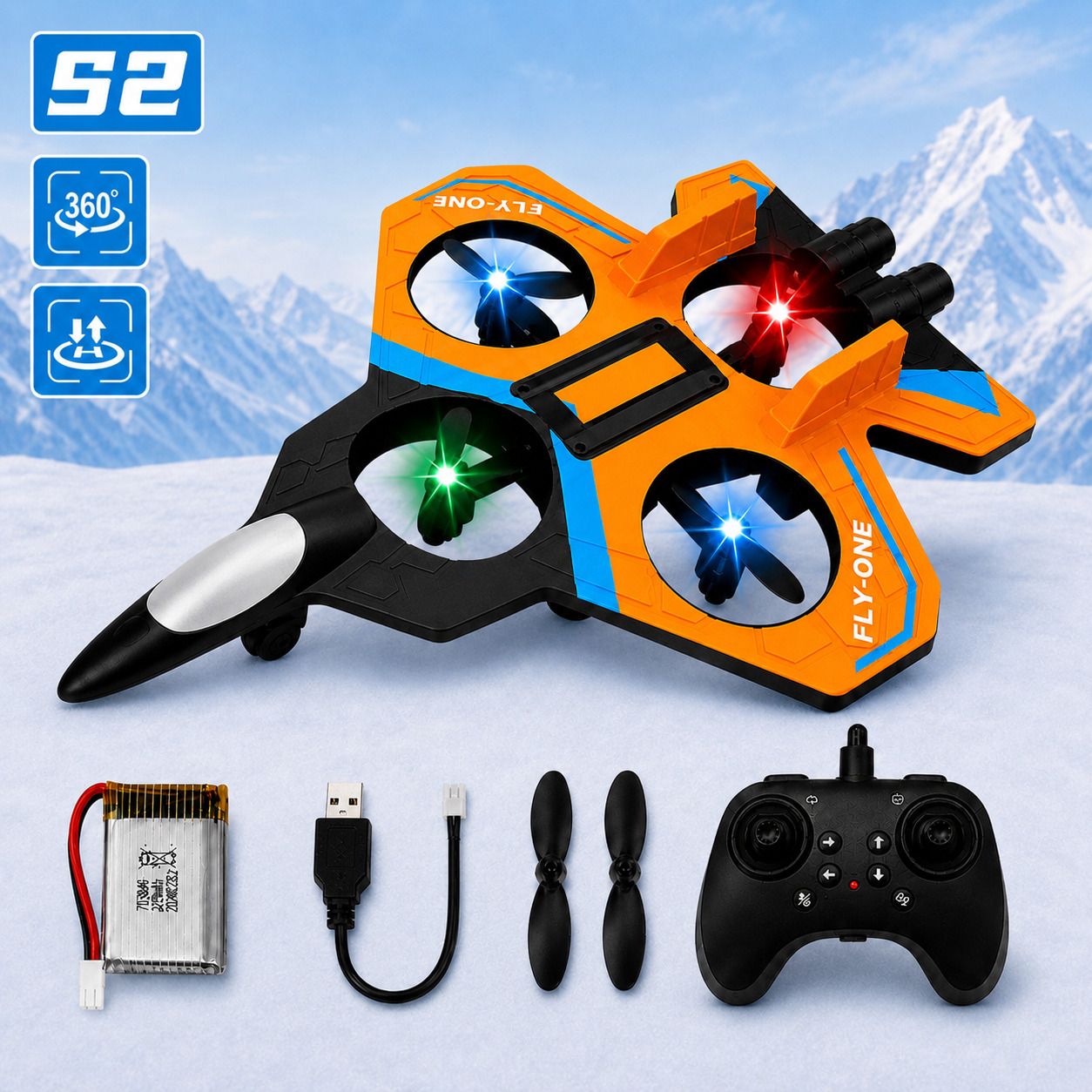 Fighter Jet Toy for Kids RC Mini Drons Remote Control LED Lights Flying-image-39