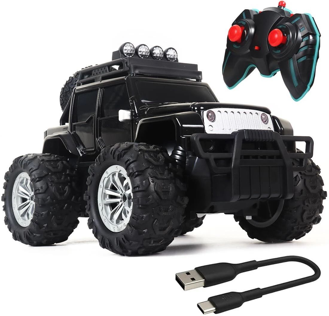 wembley Rechargeable Adventure Jeep Off Roader All-Terrain & 4 Headlight Mode RC Car-picture-41