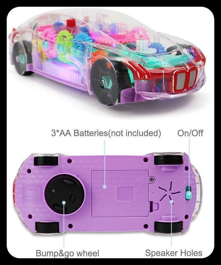 ninjatoy 3D Concept Gear Car Toy, Transparent Car, With 360 Degree Rotation-ZA231-picture-48