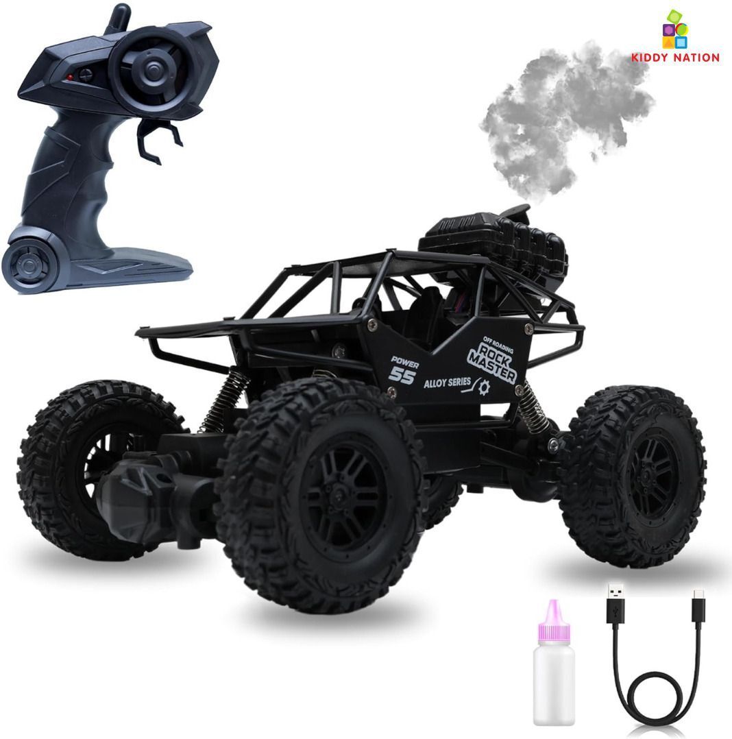 kiddy nation Rock Crawler Rechargeable RC Car 4X4 Off-Road Monster Truck for Kids with Smoke-picture-28