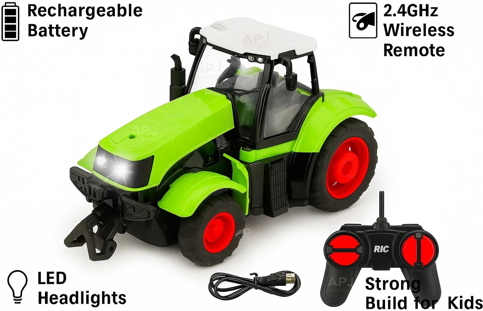 joyaura Remote Control Tractor Toy for Kids | Lights & Sound | 2.4GHz-picture-21