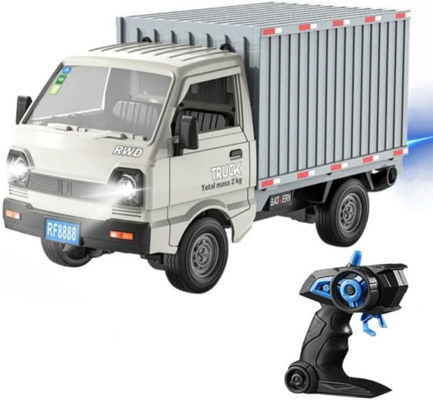 deetr 1:16 Scale RC Mini Cargo Container Truck Toy with Rear Wheel Drive-picture-39