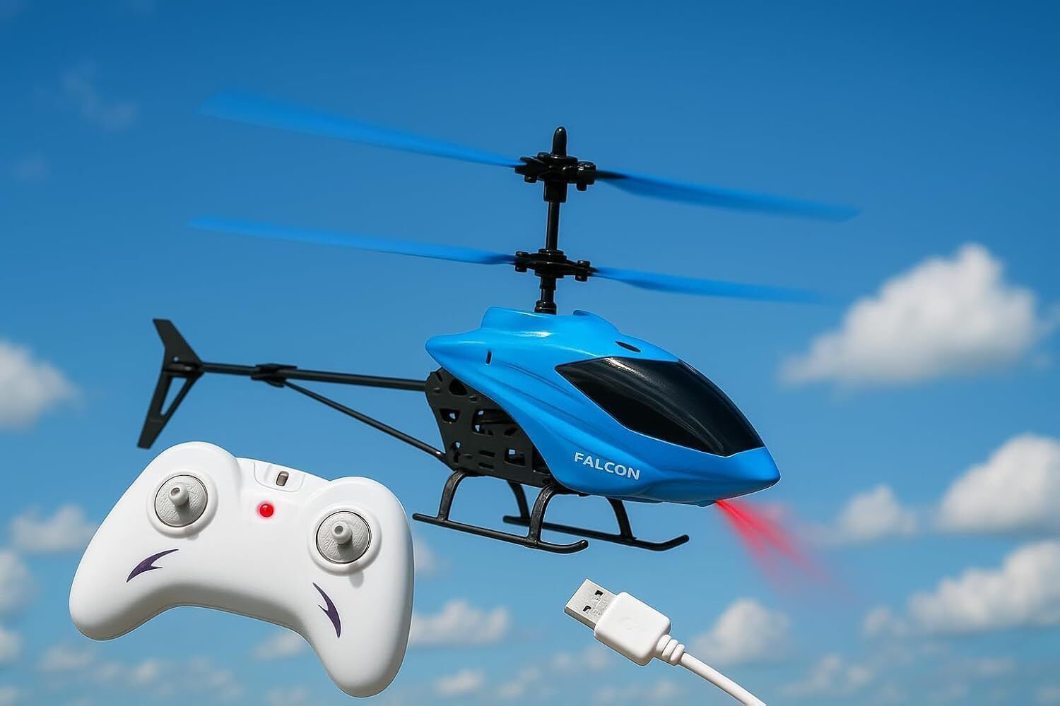 Remote control Helicopter toy with dual mode lighting & charging cable for kids-image-34
