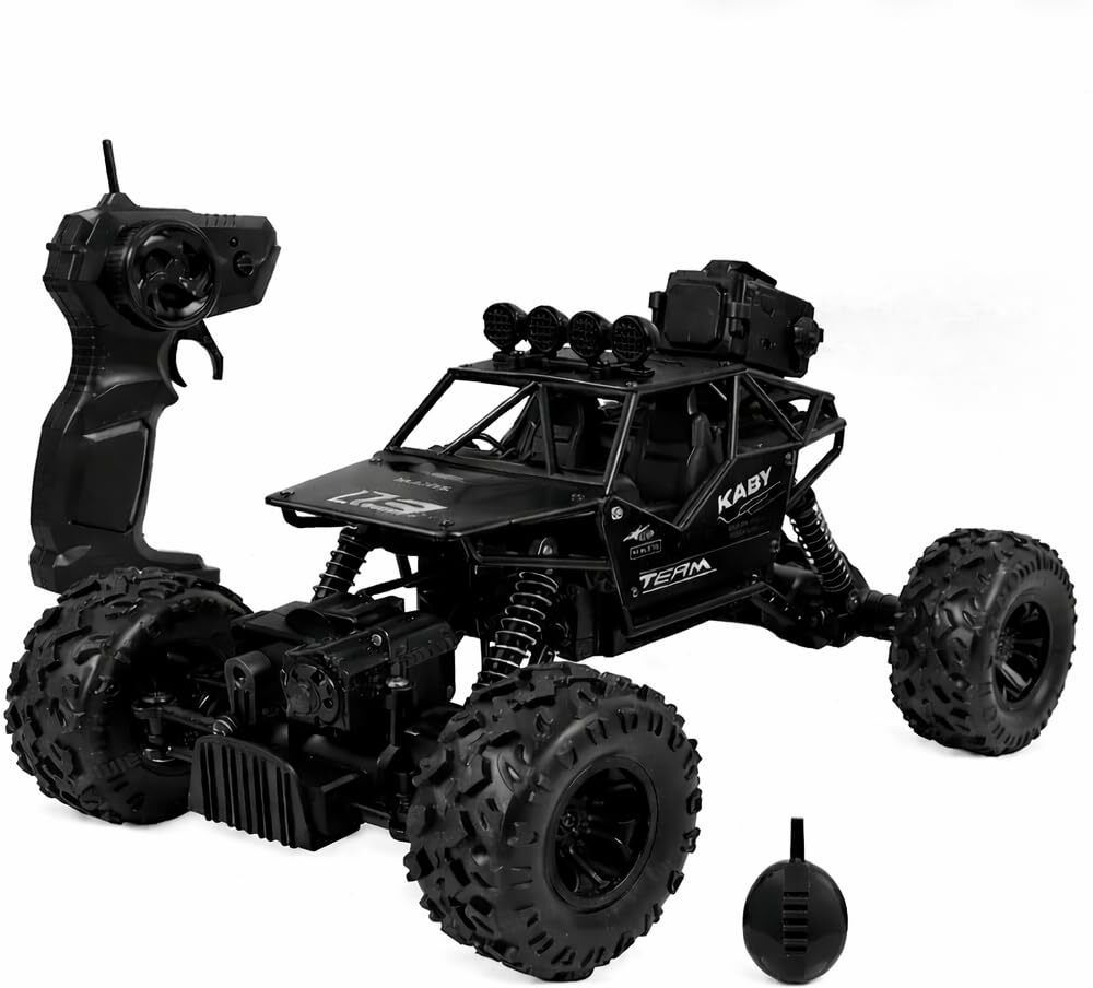 vaishnavienterprises 4x4 Off Road RC Car Big Black Rock with Mist Smoke Feature Toy-picture-25