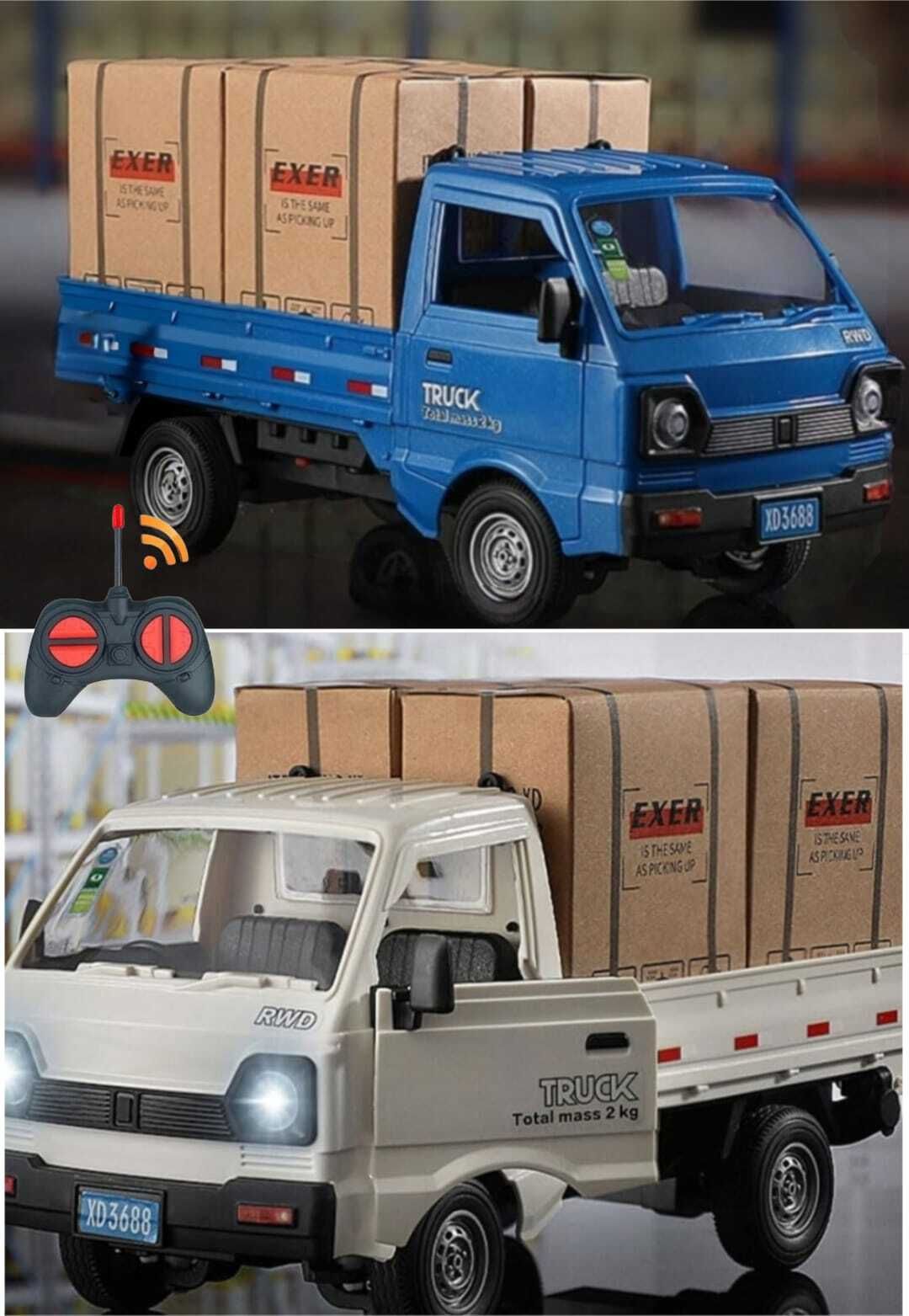 happy chappie RC Transport Pickup Truck with LED Lights & Spray Function-picture-10