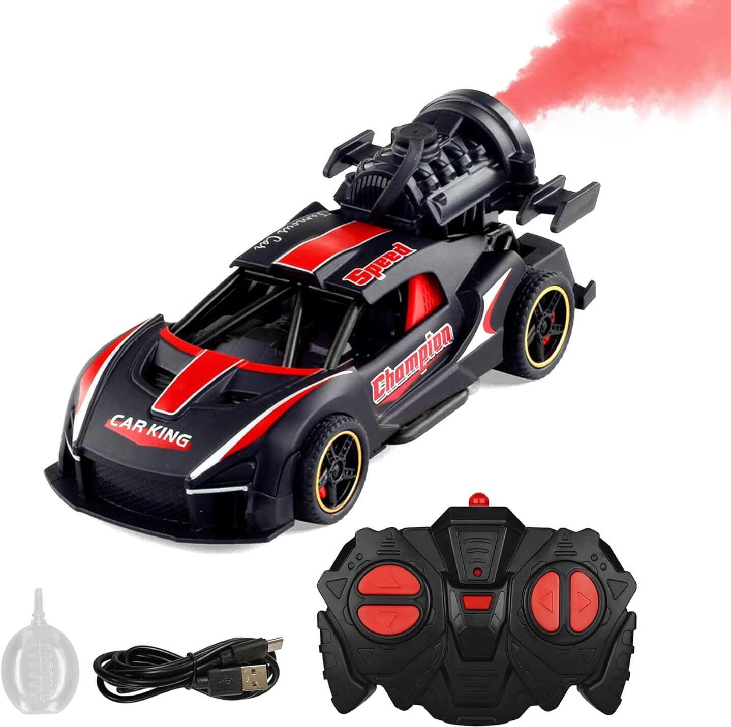 kidology RC Drift Car with Smoke Effect | 1:36 Remote Control Racing Car with LED Lights-picture-42