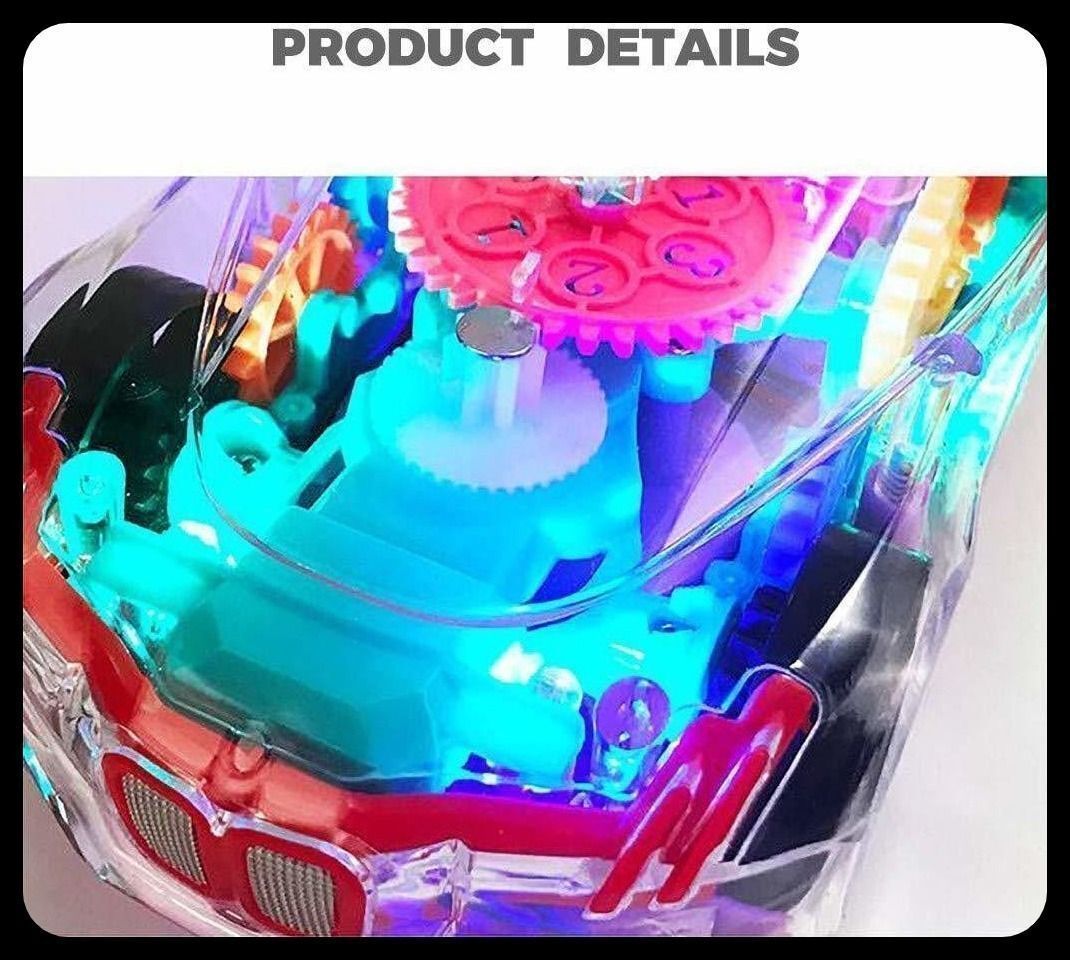 ninjatoy 3D Concept Gear Car Toy, Transparent Car, With 360 Degree Rotation-ZA460-picture-13