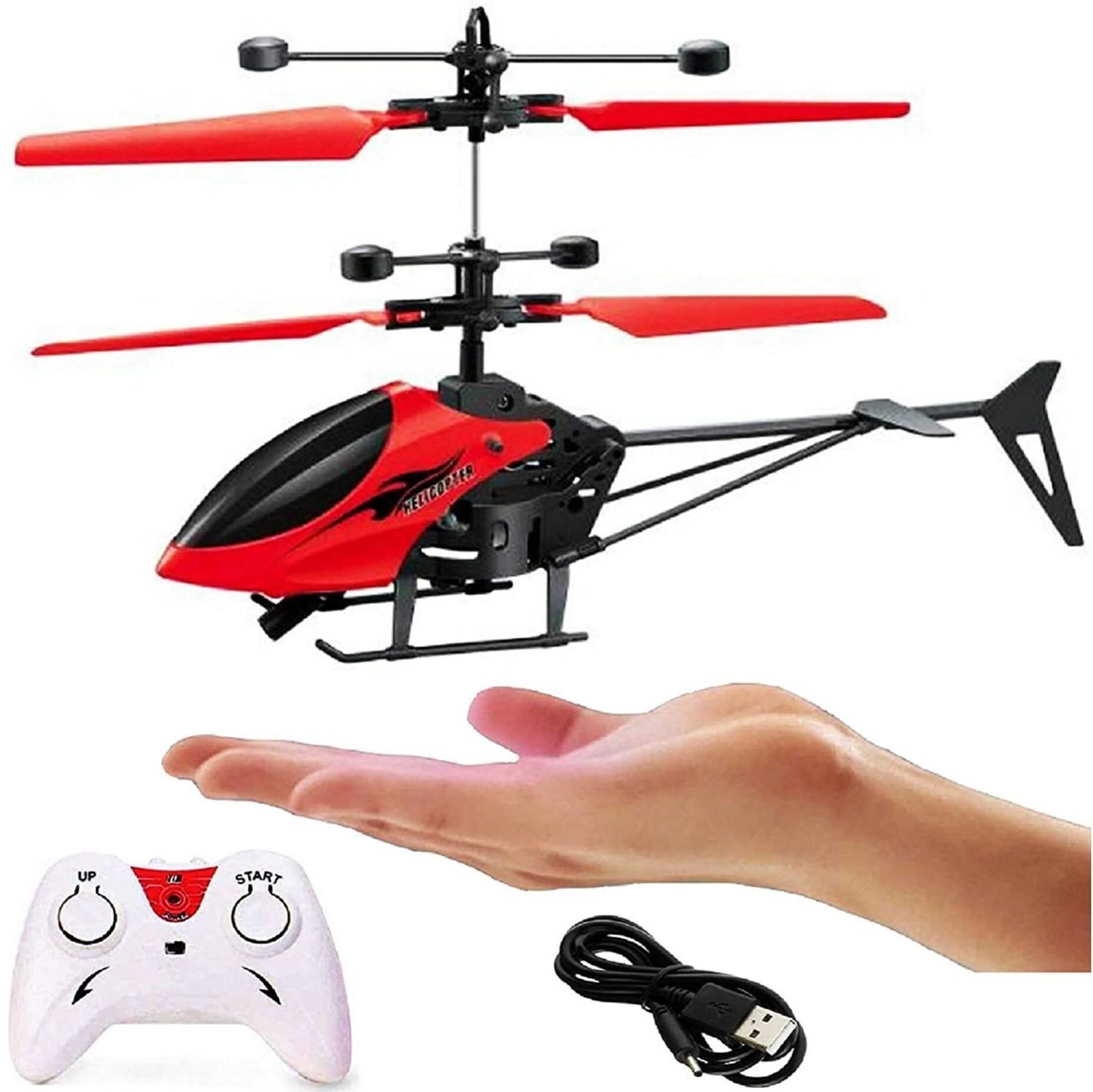 shiv traders Flight Remote Control Toy Charging Helicopter with 3D Light (PS-1802R)-picture-7
