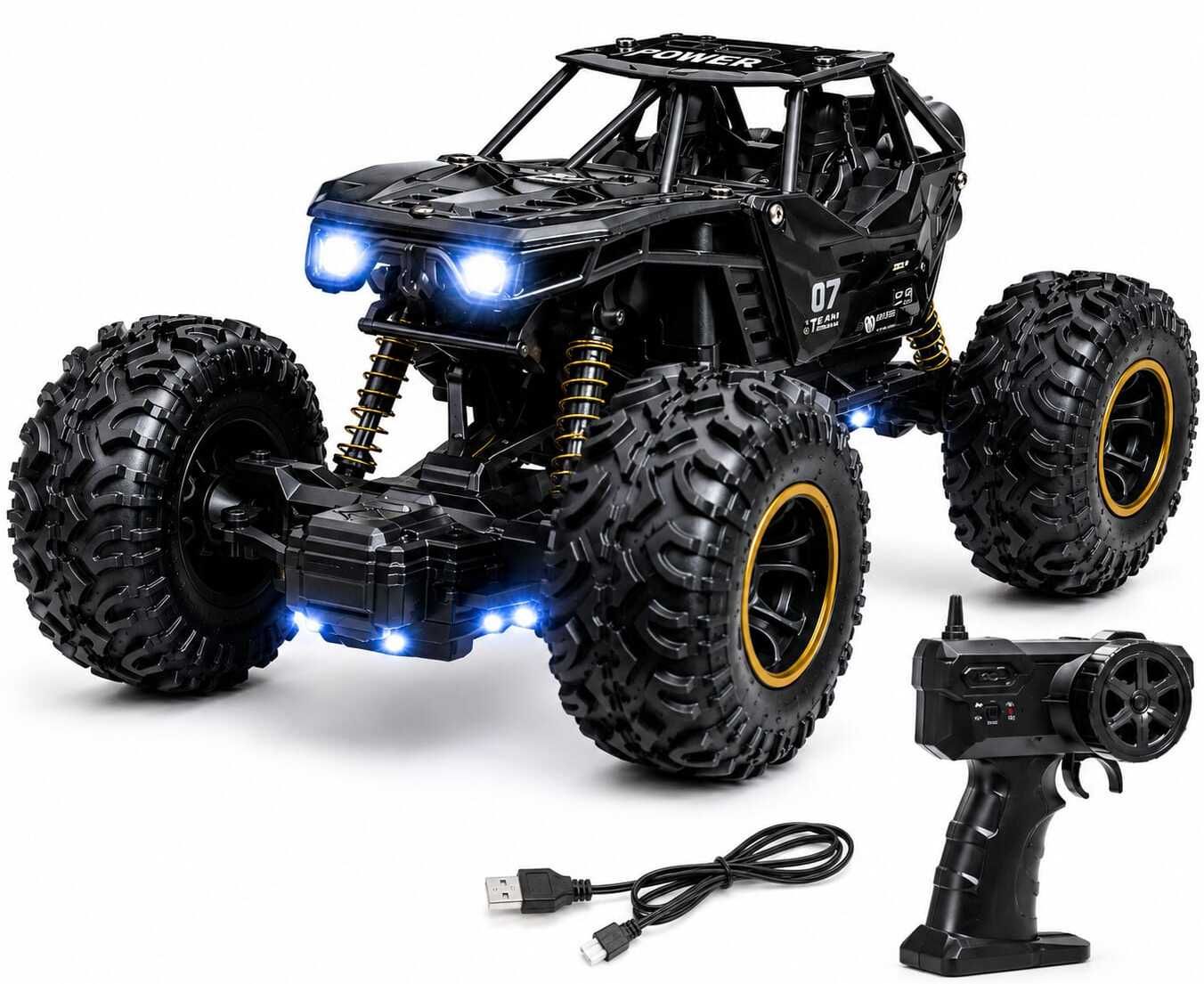 play zest Remote Control Car Toy for Kids | Mist Spray Effect Rock Crawler Monster-picture-40