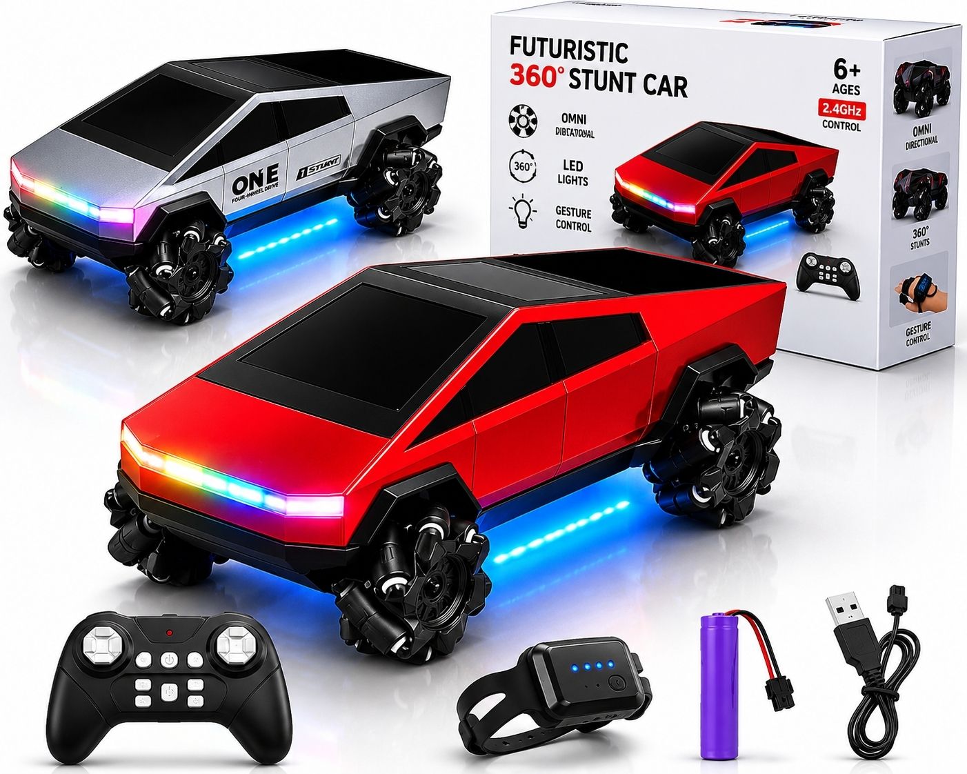 joyvio Tesla cyber truck 360 Degree stunt car-picture-41