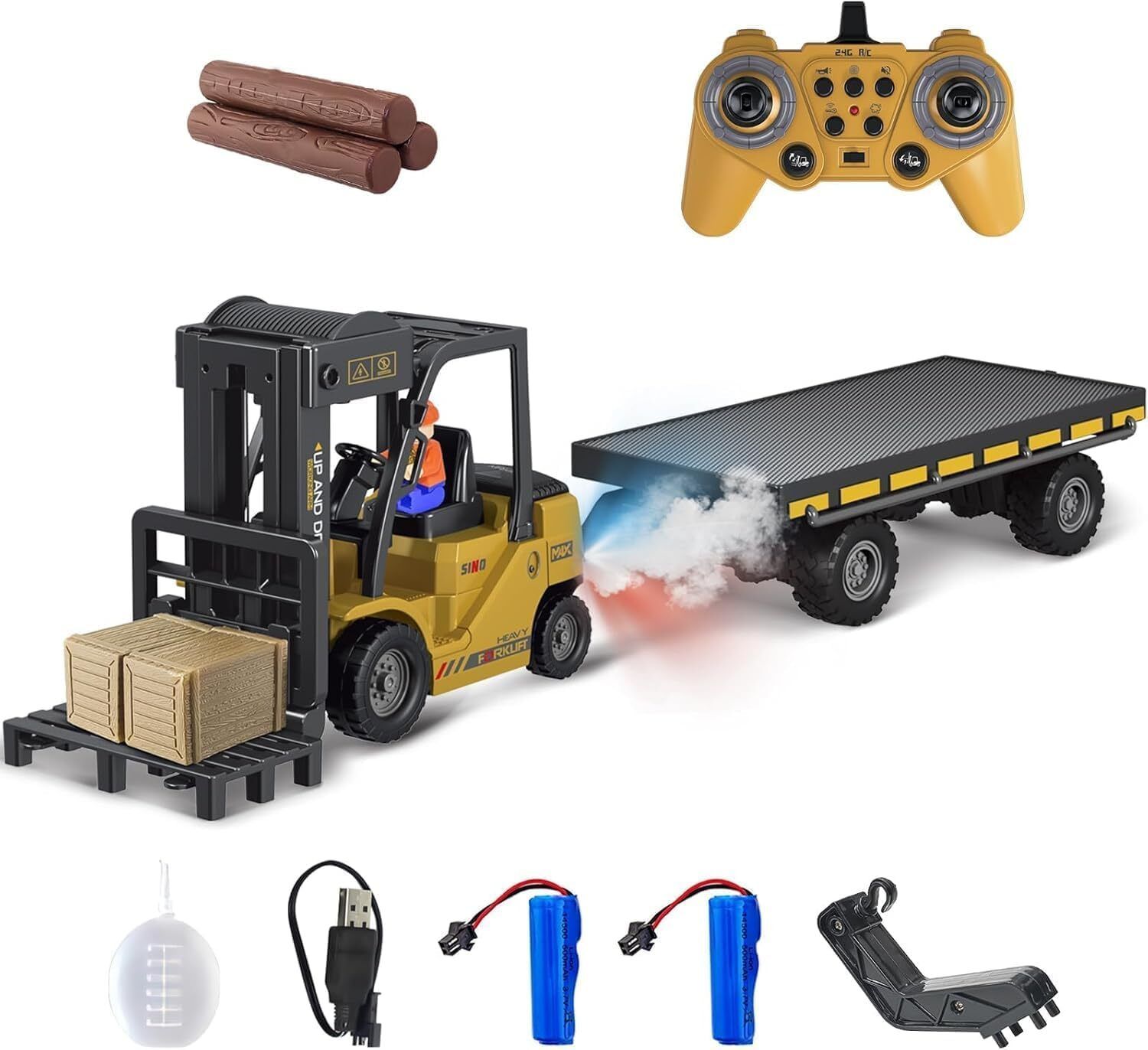 Remote Control Forklift Cranes 11 Channel 2 Mode RC Forklift Truck-image-45