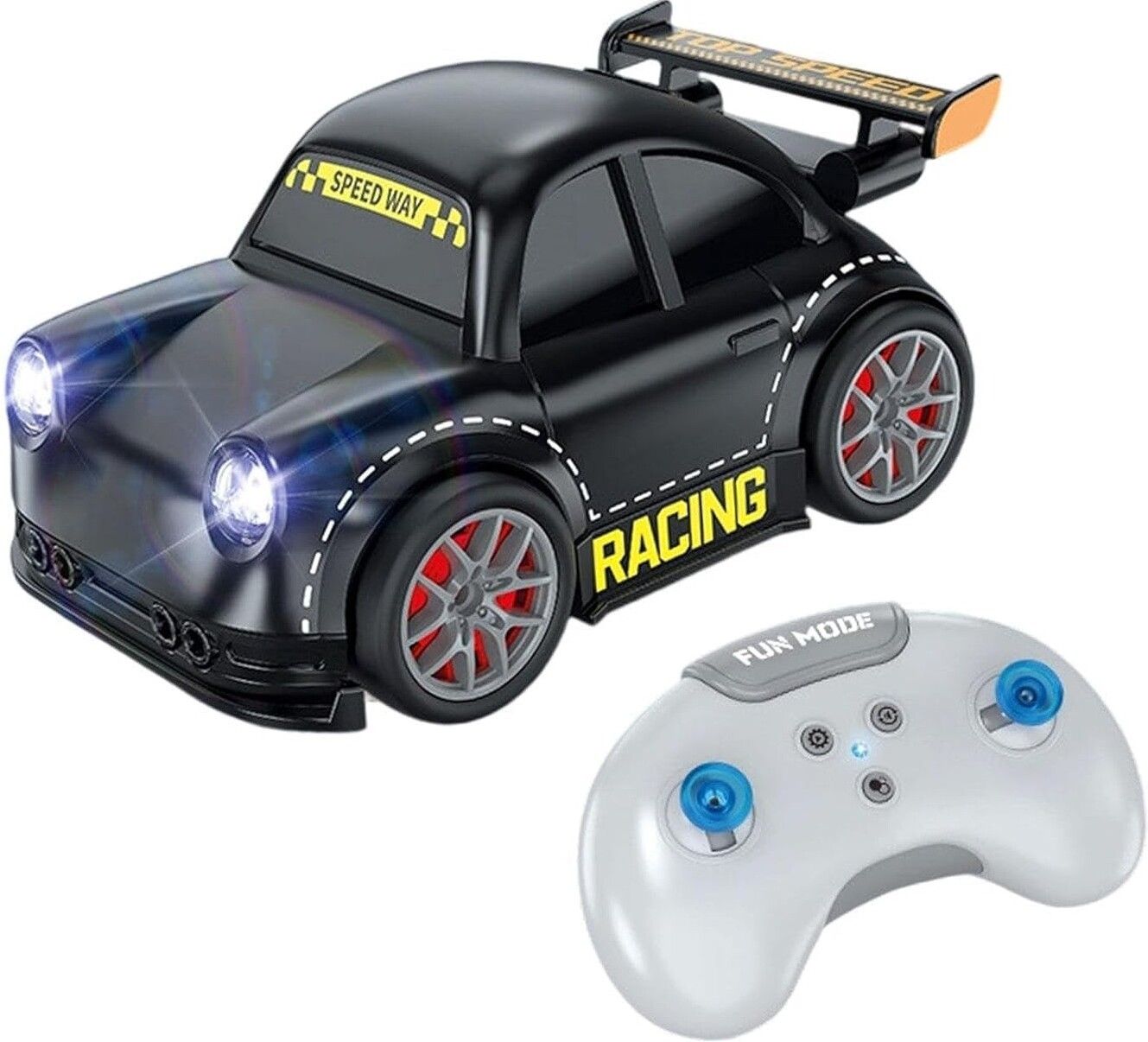 rectitude Mini RC Drift Remote Control Car for Kids, LED Lights, Sound Effects(t)-picture-7