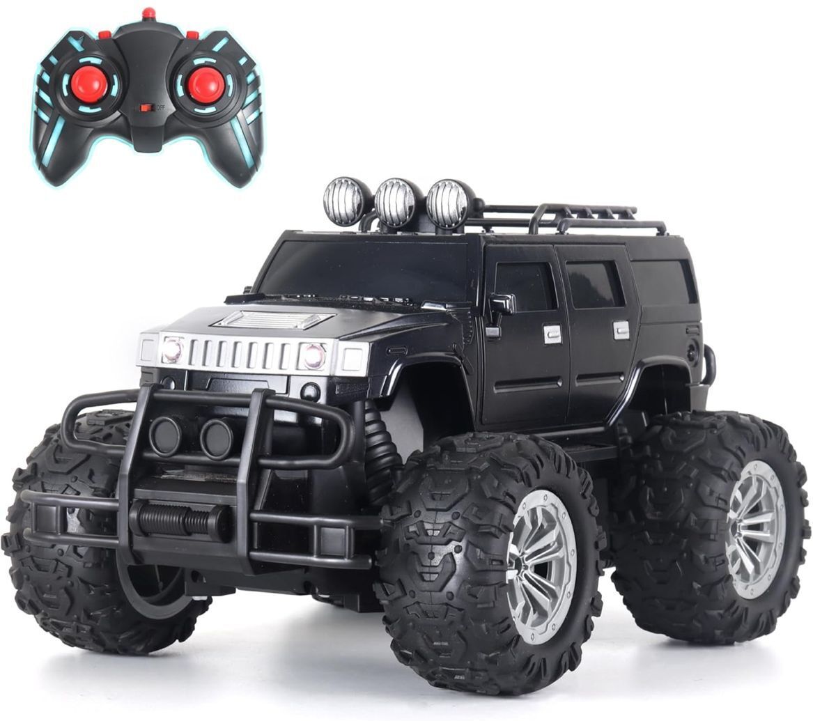 Remote Control Car Headlight Modes Lithium Battery C-Type Charging Black-image-1