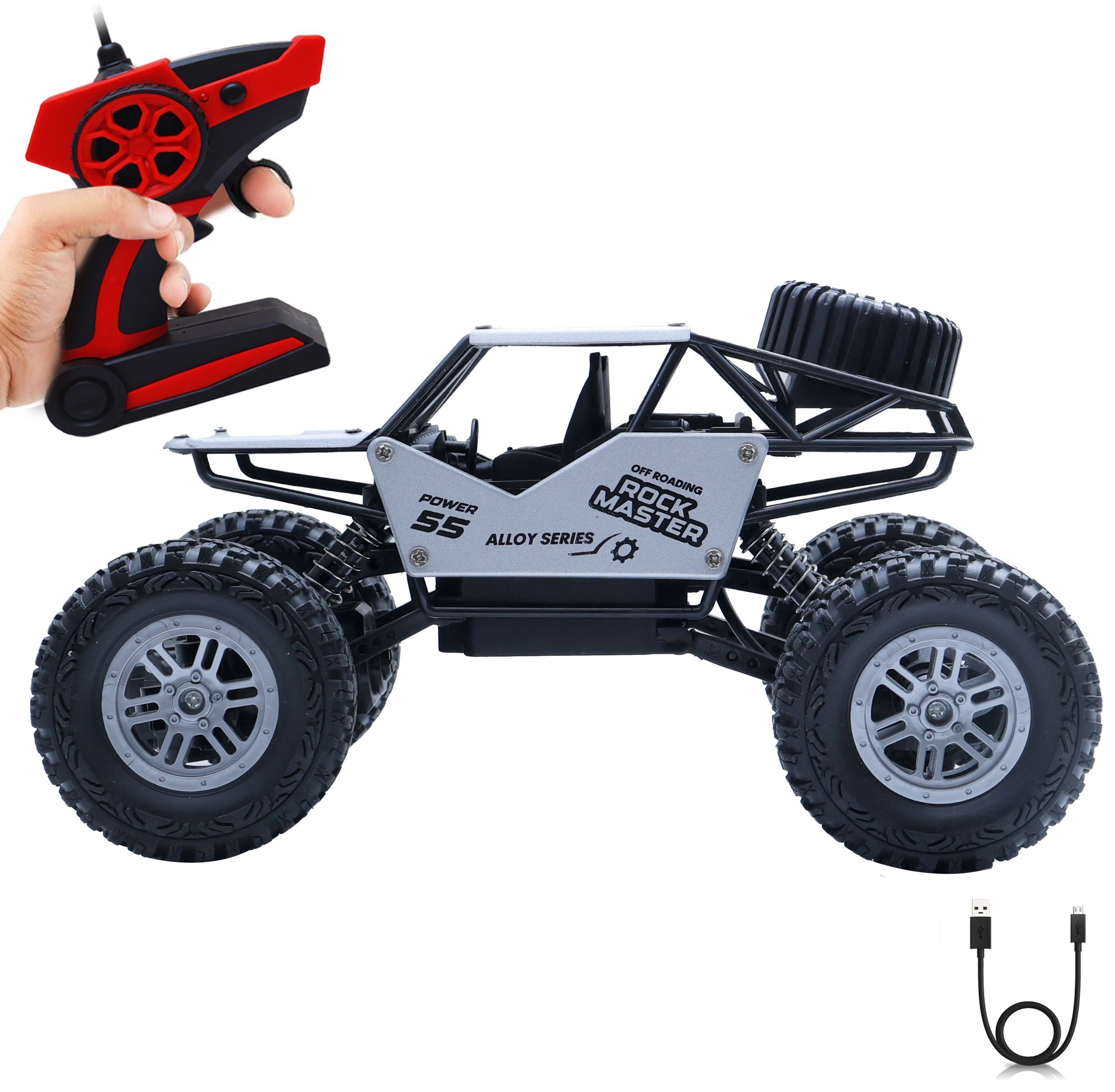 wonder Remote Control Rock Crawler Master Monster Car for Kids Silver-picture-12