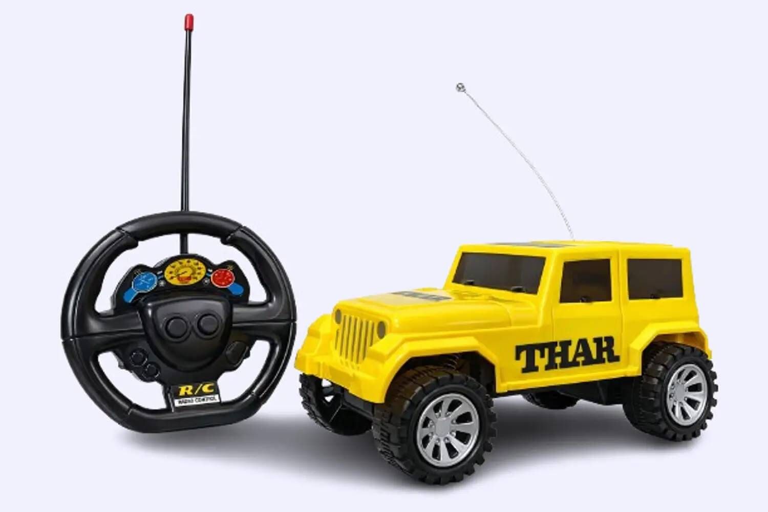Remote Control Thar Toy Car with Steering Wheel Controller for Kids-image-8