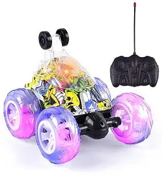 gautam toys Rechargeable 360° Rotating Stunt Car | Remote Control RC Car with LED Lights-picture-0