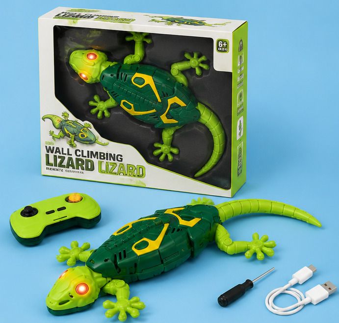 Wall Climbing Gecko Toy with Remote Control USB Rechargeable LED Light for Kids-image-23