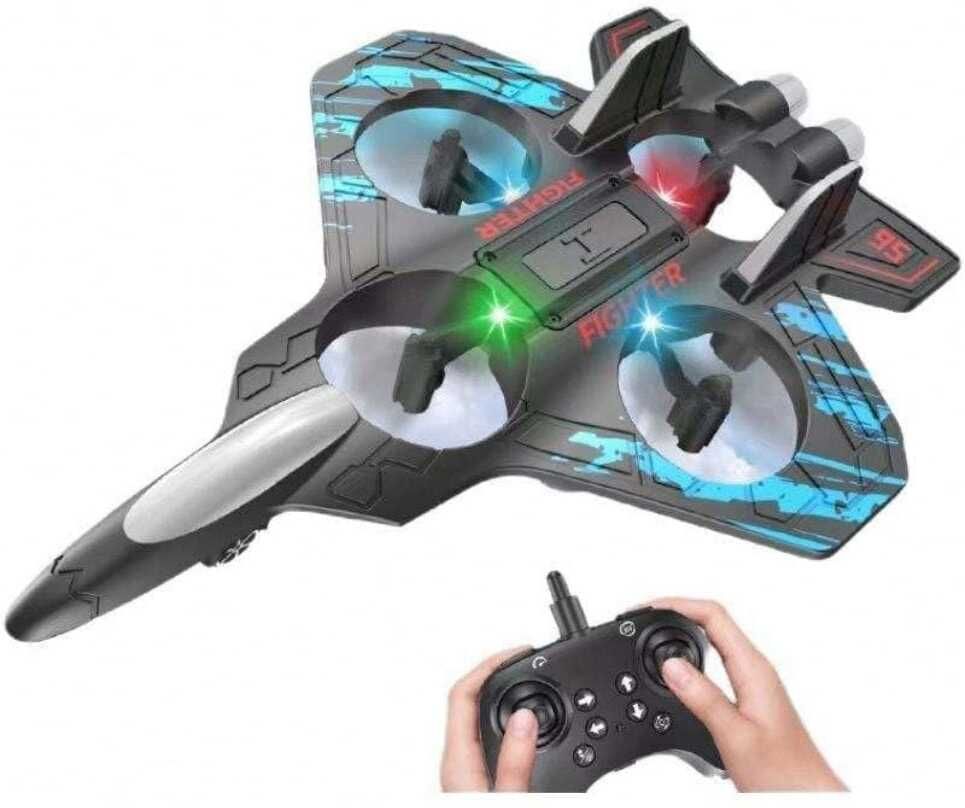 techel Remote Control Fighter Jet Airplane Toy, 2.4GHz RC Aircraft with LED Lights X2-picture-31