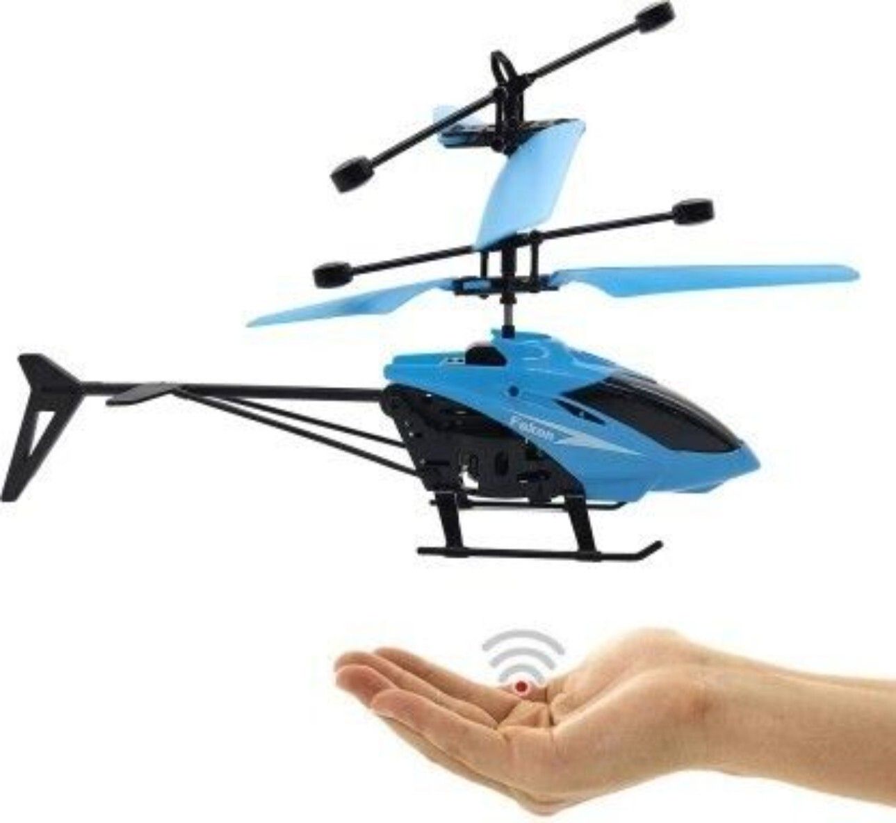 shiv traders Infrared Induction Helicopter Sensor Aircraft USB Charger 2 in 1 (Blue)X204-picture-12