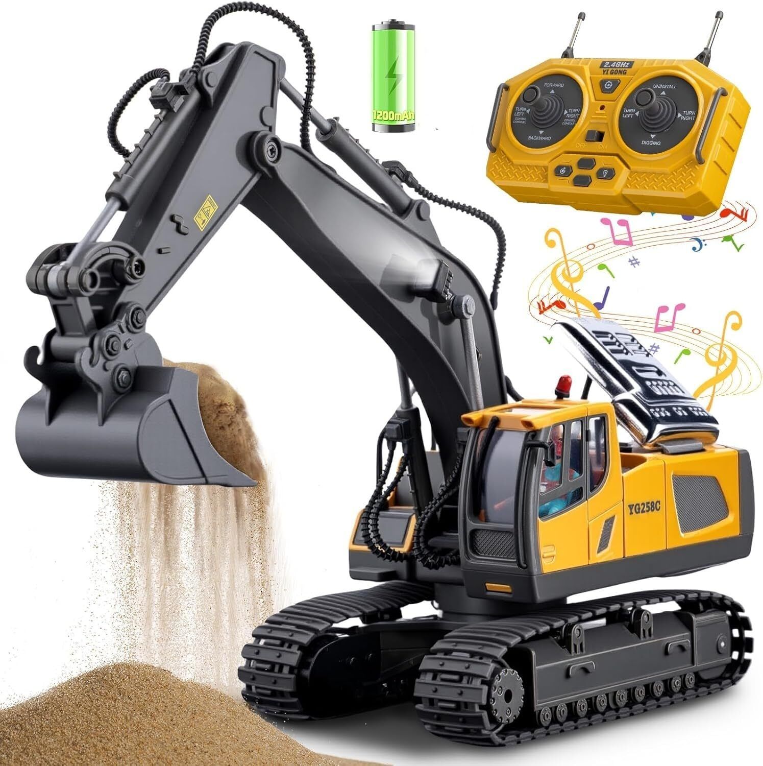 kt toys house BEST SELLER(11Ch RC Excavator 1/20 Scale|2.4Ghz|Metal Shovel 680°|Light&sound)-picture-13