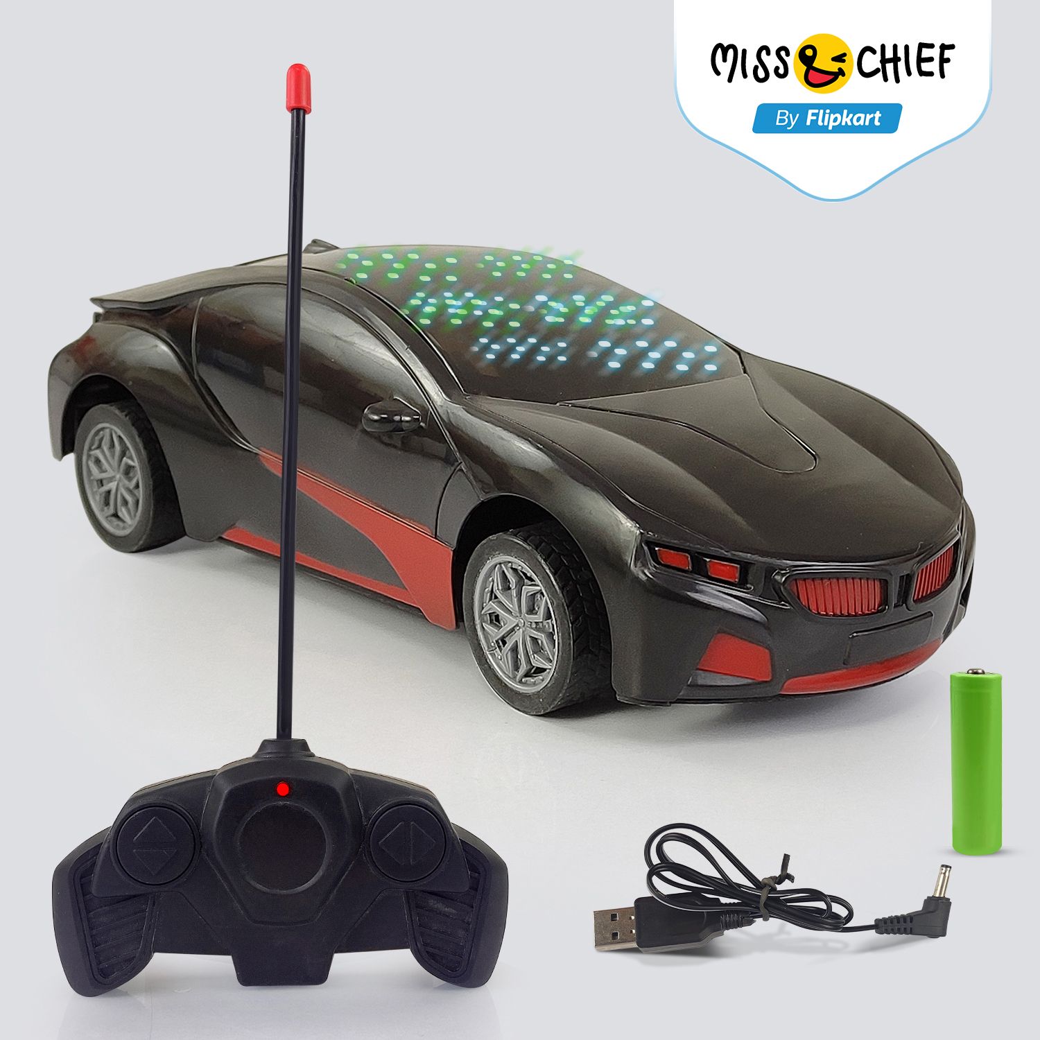 3D LED Lighting | high speed rechargeable remote control Car for Kids