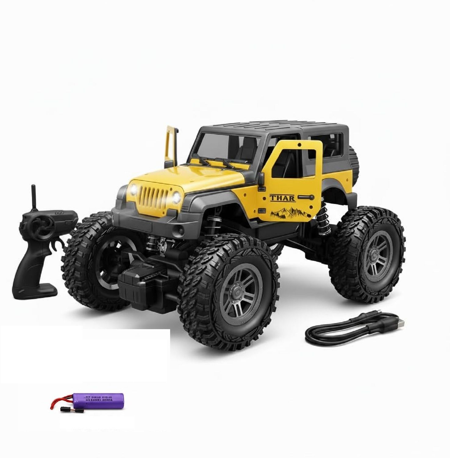 RC Thar Off Road 4WD Remote Control Car for Kids 2.4GHz High Speed Rock Crawler-image-13