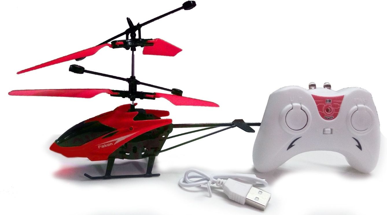 shiv traders Kids Plastic Induction Type 2-in-1 Flying Helicopter with Remote22_E109-picture-37