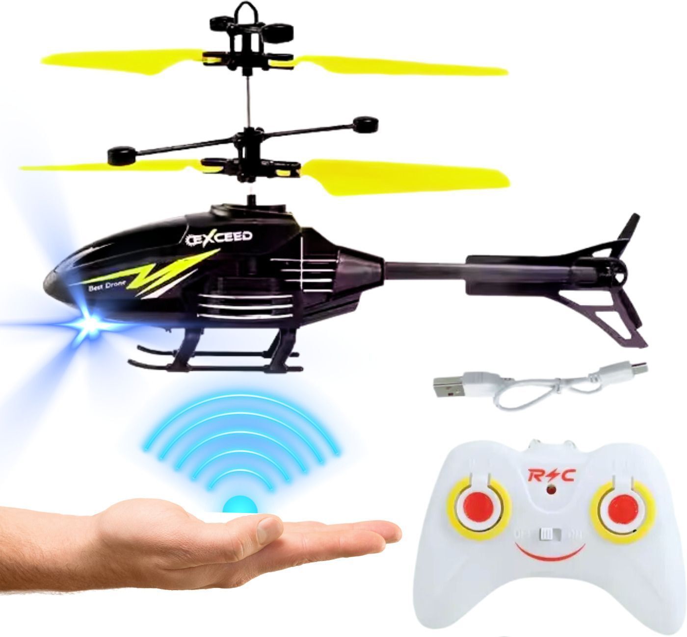 shiv traders Gravity sensor RC Helicopter with Safety Sensor and 3D Light - Pack of 1-picture-41
