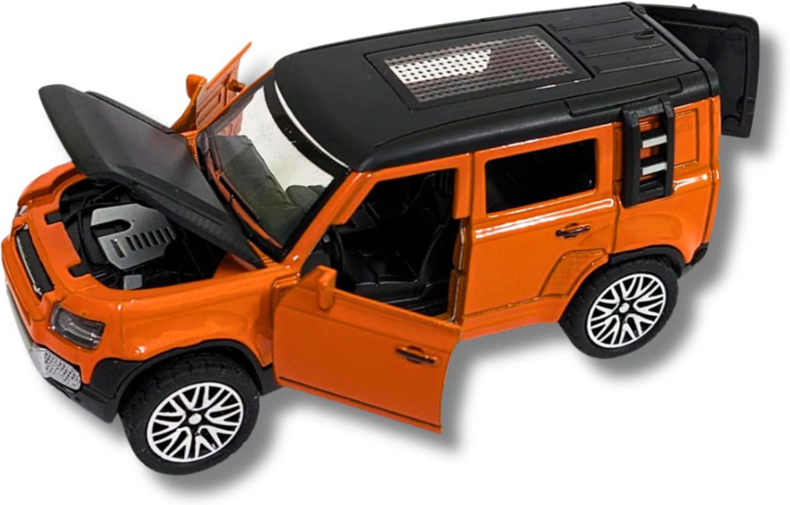 vanshecommerce Range Rover Defender Metal Toy Car 1:32 Scale, Pull Back, Openable Doors-picture-46
