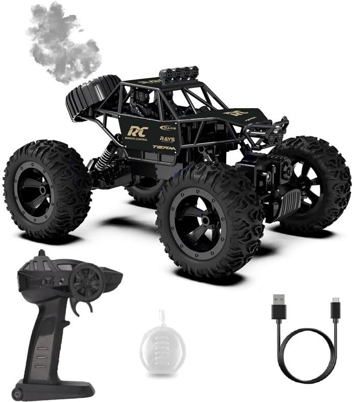 zunbella Remote Control Rock Monster Car 1:18 Scale Rechargeable Car Toy With Mist Spray-picture-31