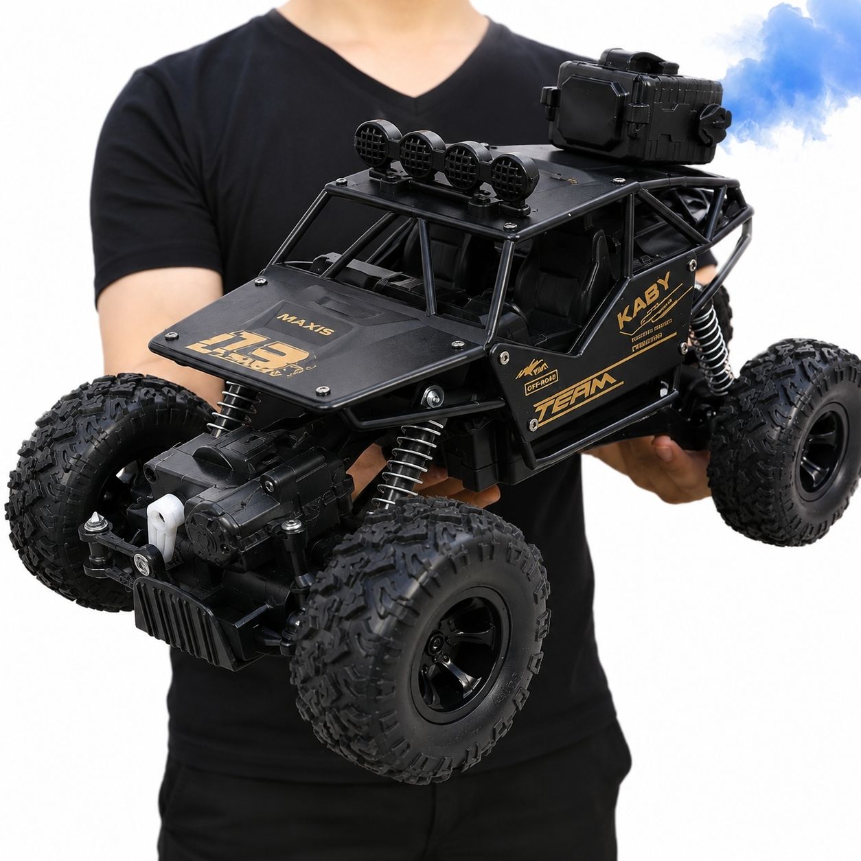 Rock MASTER Rechargeable RC Car 4X4 Off-Road Monster Truck for Kids with Smork-image-5