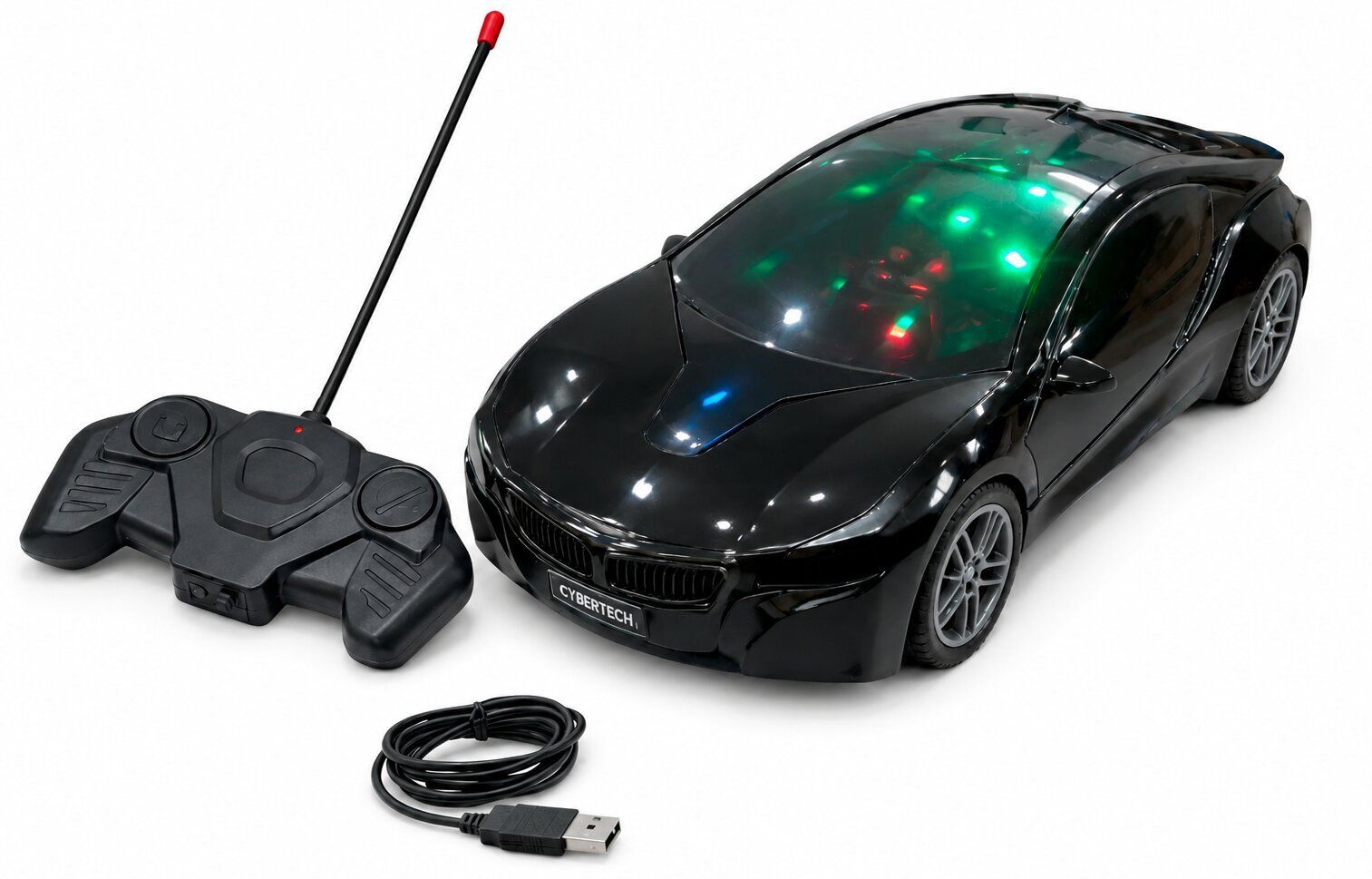 aadi racing fun GOOYO USB Rechargeable Remote Control 3D RGB Sports Car with 360° Spin for Kids-picture-12