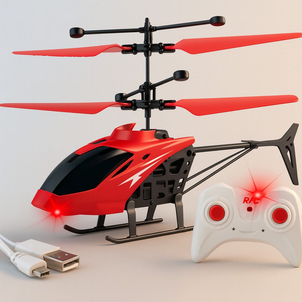 Premium Red Color RC Helicopter Toy for Kids | Flying Toy with Stable Control-image-20