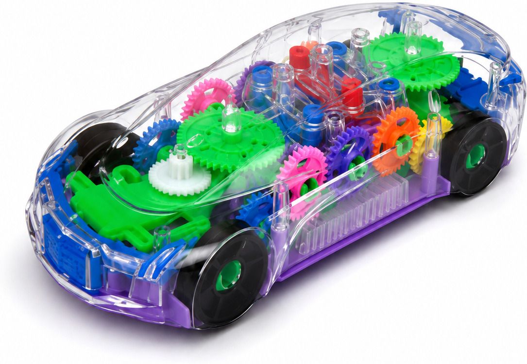 kidora traders Transparent Gear Racing Car Toy with Moving Gears-picture-23