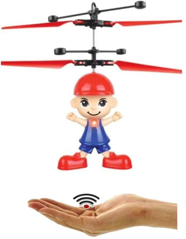 Flying Cartoon Boy Helicopter Toy with Hand Sensor-image-32
