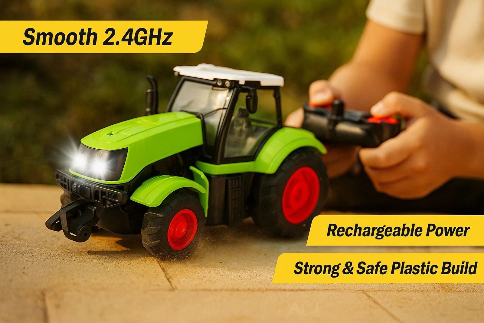 joyaura Remote Control Tractor Toy for Kids – Rechargeable RC Truck with Lights & Sound-picture-17