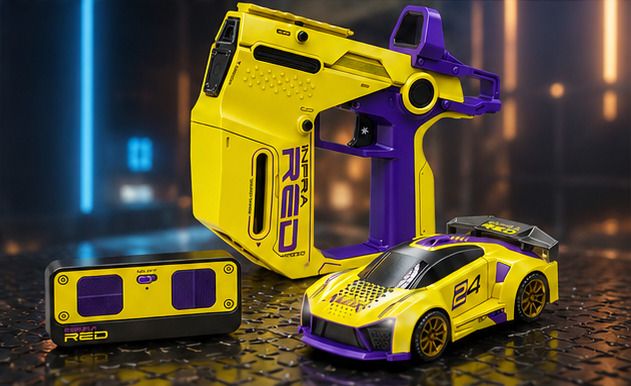 Infrared Laser Racing Car Gun Set with Rechargeable RC Car-image-0