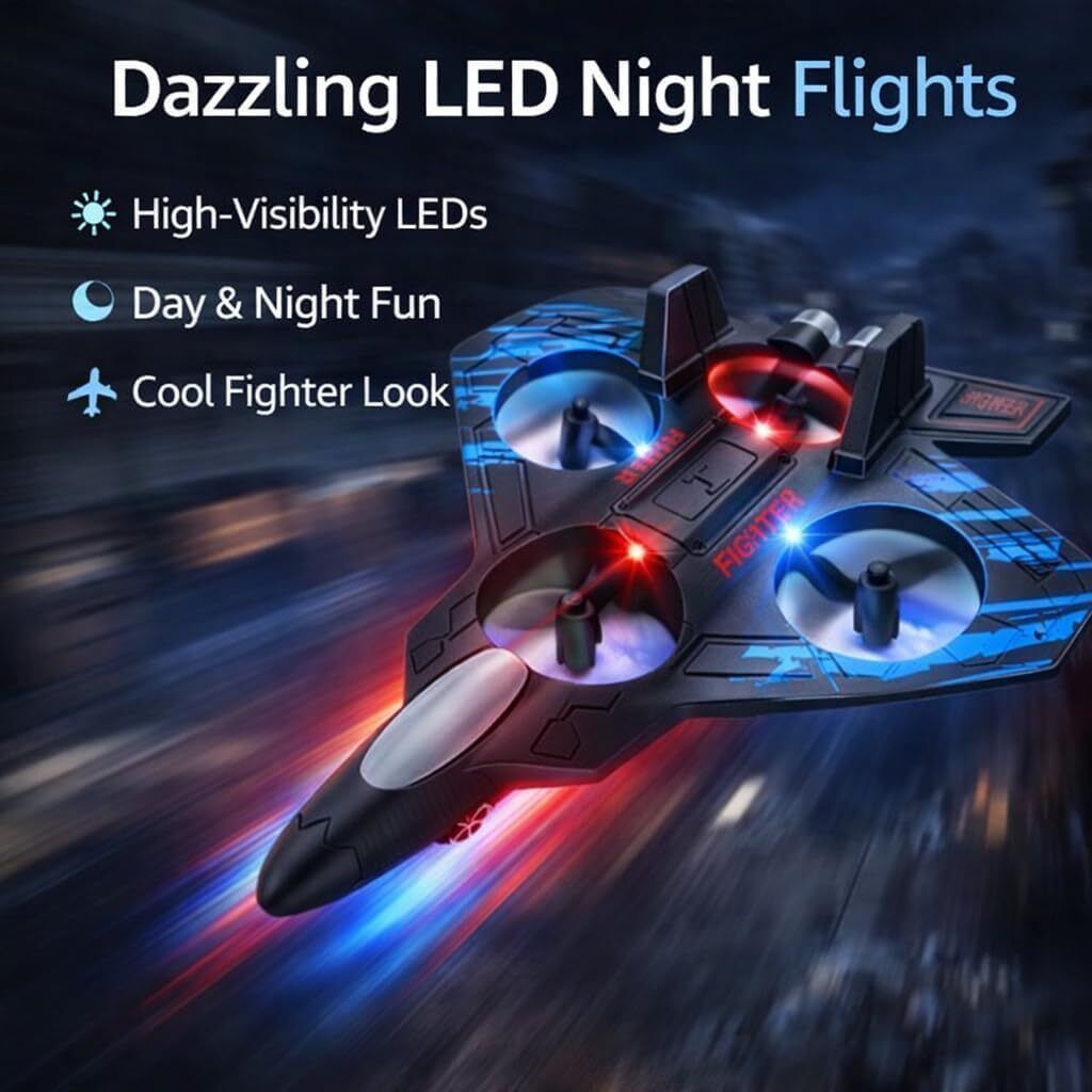 techel RC Aeroplane 2.4GHz Remote Control Fighter Plane E0741, RTF Airplane X5-picture-1