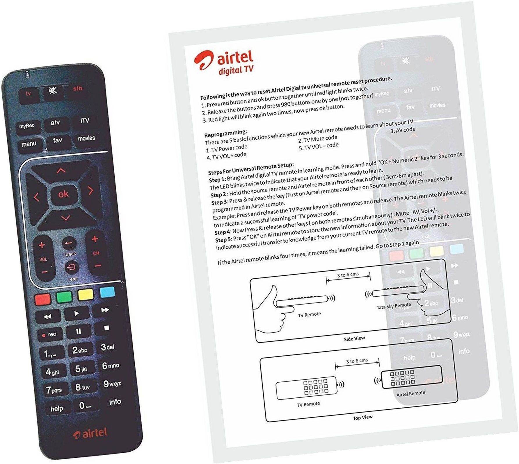 SIKOFY Compatible replacement remote for Airtel TV LED LCD Smart TV Remote Airtel Digital Box Remote Controller-picture-23