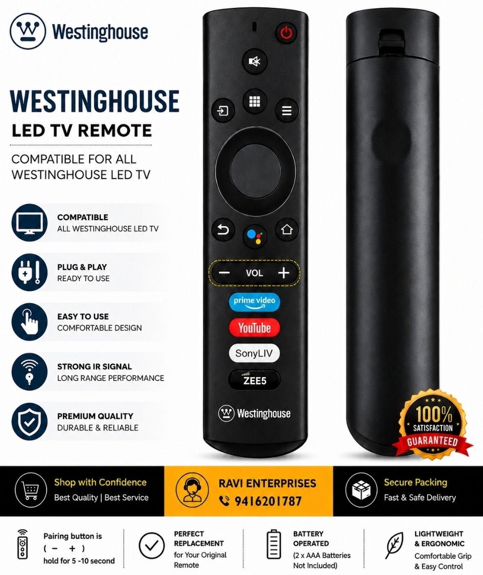 RM Westinghouse Led Tv Remote(Original Remote & Premium)(Voice-Command)(Android tv) Suitable For Westinghouse Led Tv Remote MOBILE NO.9416201787 (For Any Enquire) WesWestinghouse ( Android Tv ) Remote Controller-picture-47