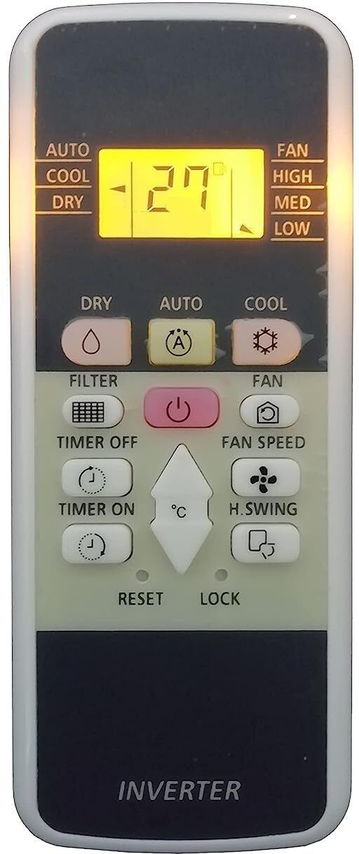HDF Remote Control Compatible for Hitachi Inverter AC Remote AC (220INV) with Back Light Hitachi Inverter AC Remote-Please Match the Image with Old Remote Controller-image-2