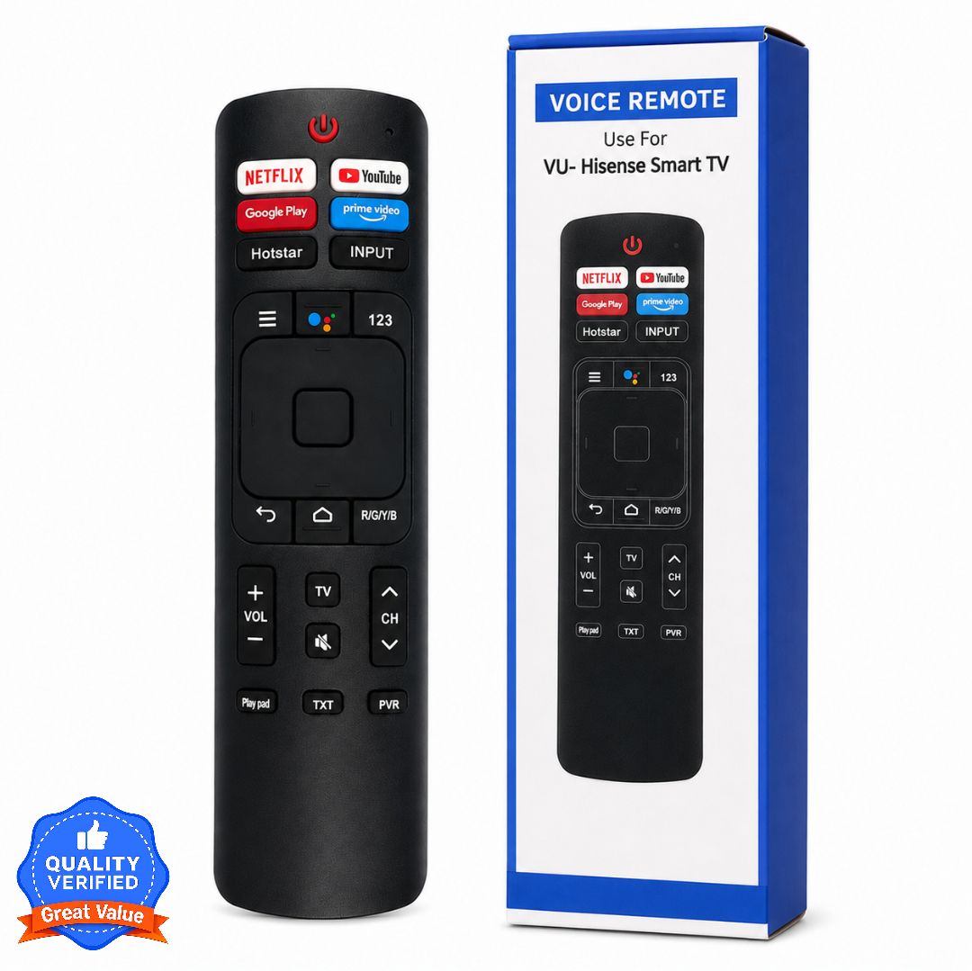 Walkusto Premium Remote with Voice Function Best Compatible for VU, Hisense Remote Controller-picture-32