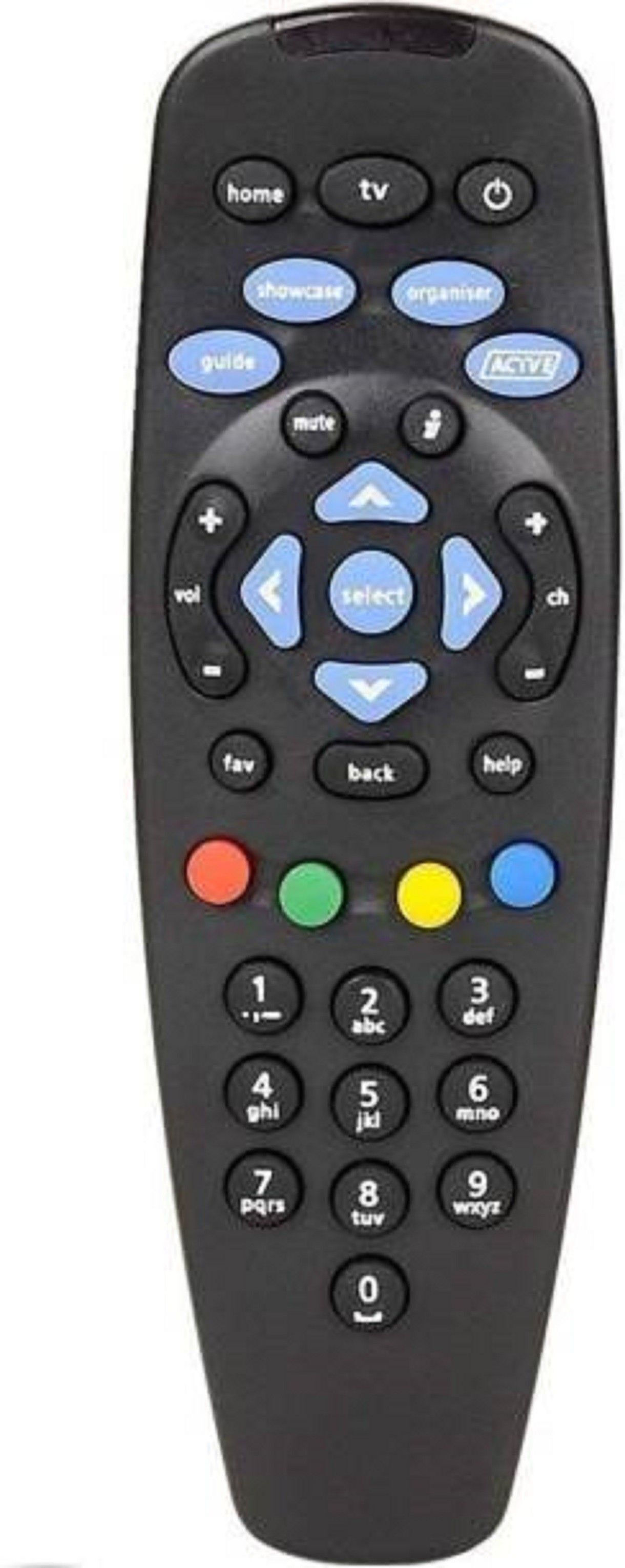 gzhzrkrd universal remote for sd and hd set top box(black) tata remote controller