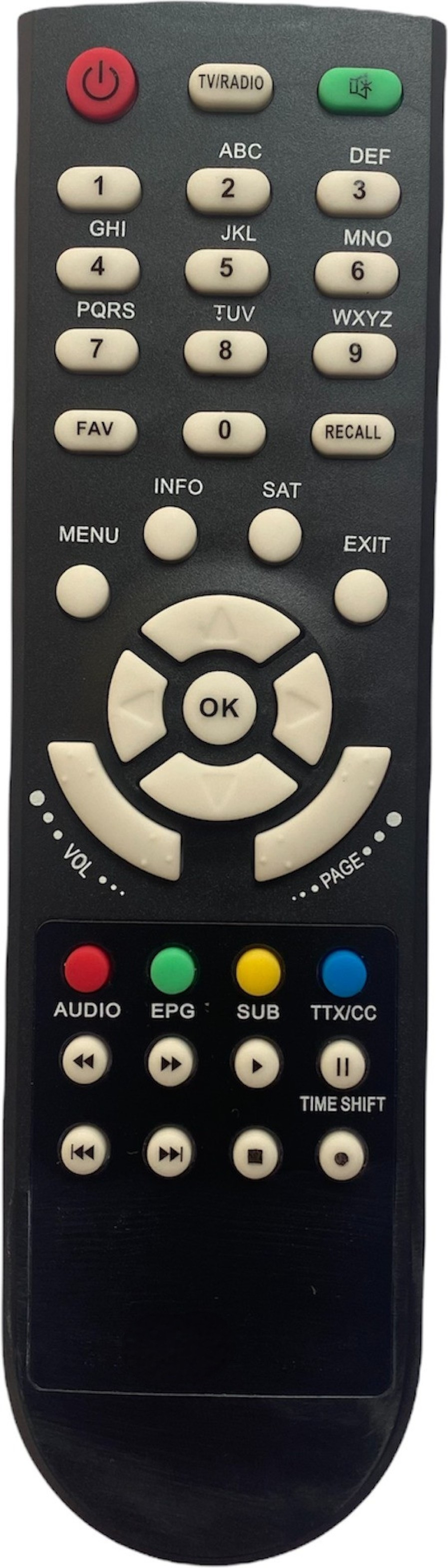 Xpecial TIME-SHIFT Function Remote Compatible for DTH DVB SET-TOP BOX Remote Controller image 1