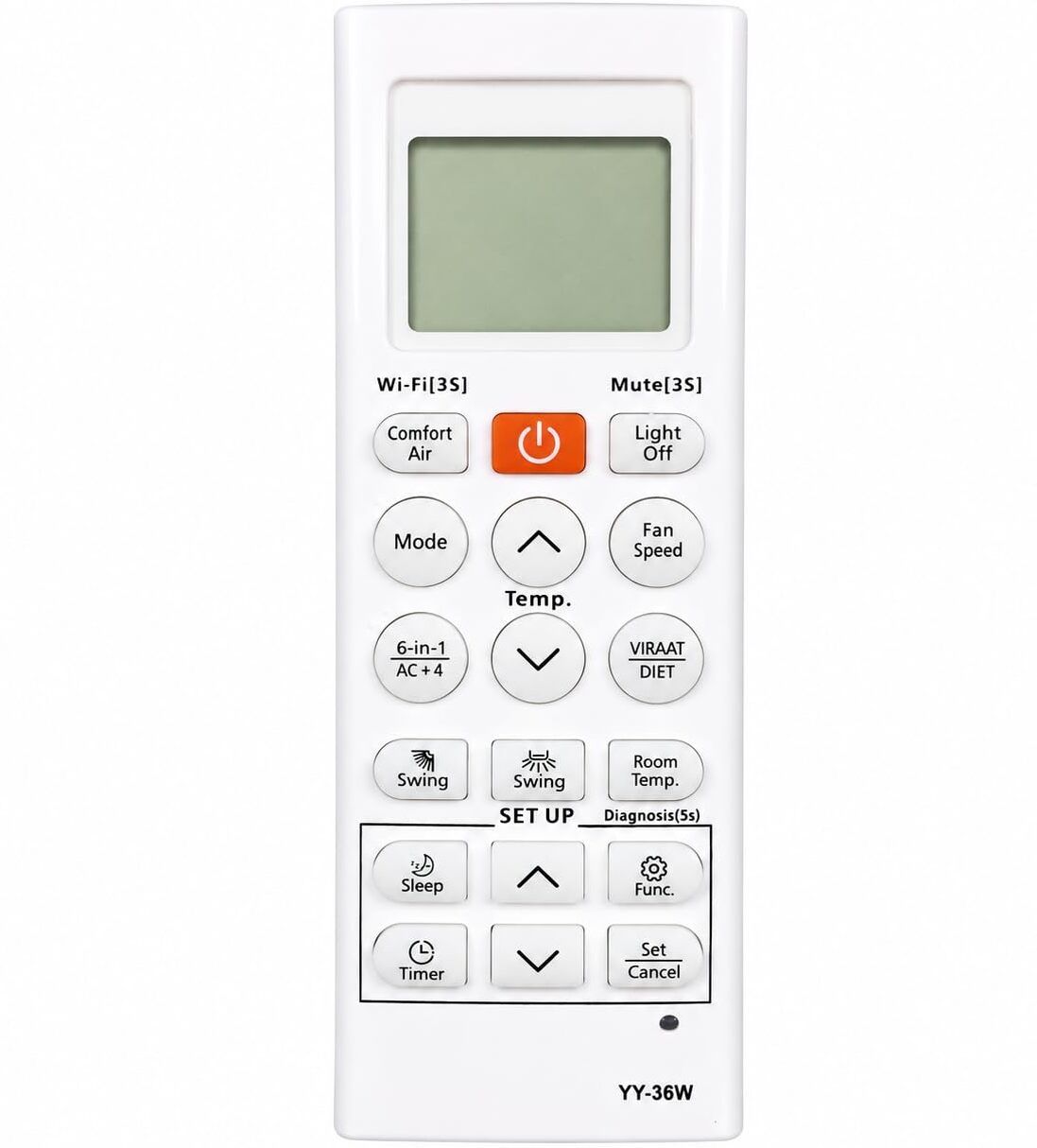 BARBET Compatible with LG Ac Model 36W, No Backlight Suitable for Inverter 6in1 Diet Button Ac LG Remote Controller-image-24