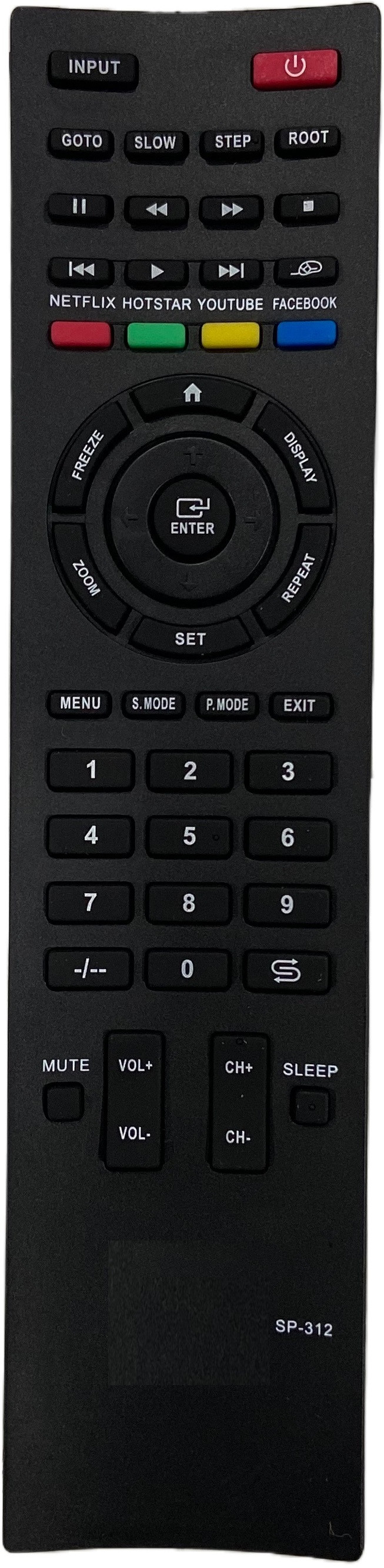 SHIELDGUARD Remote Control SP-312 Compatible for Speedcon LED TV Remote Controller image 1