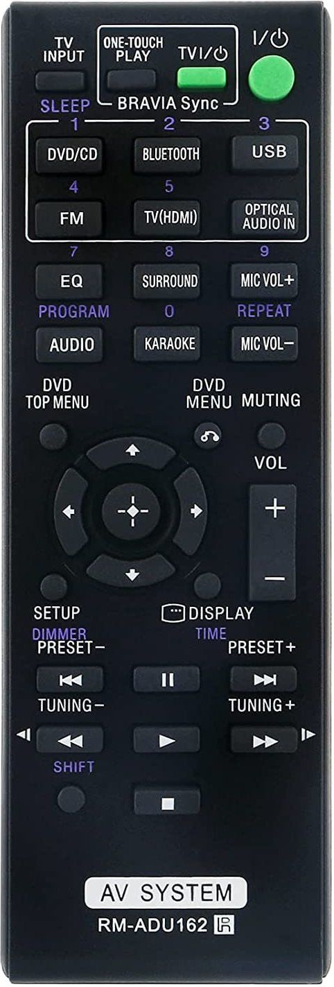 HDF Pairing Compatible for DVD Home Theatre System - RM-ADU162 Sony Remote Controller-image-35