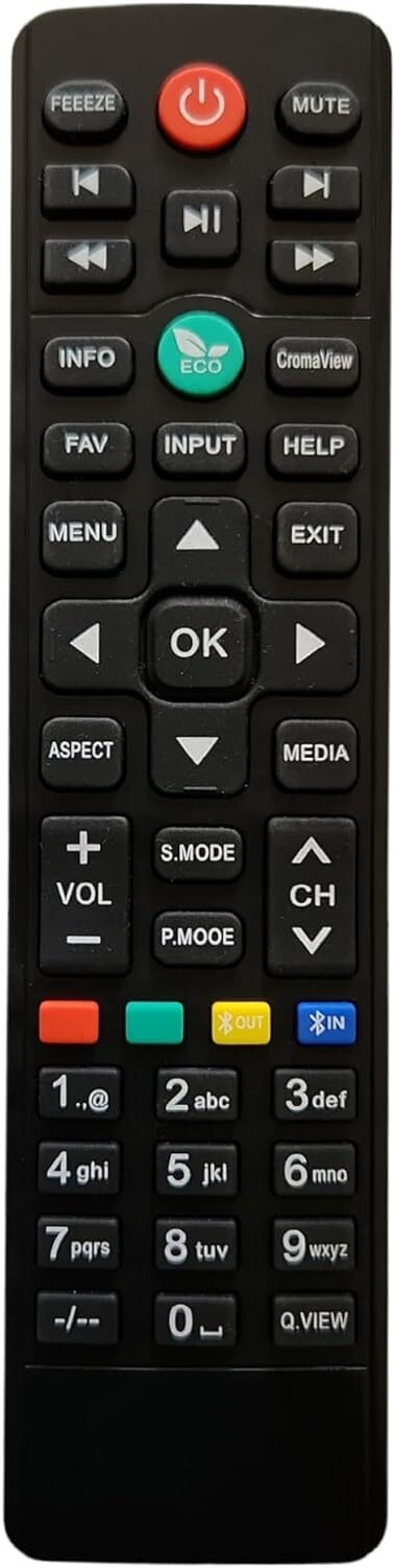 NixGlobal CH-UNI183 CR0MA VISE AM S-TRAD Remote Compatible with CROMA / AMSTRAD / VISE 4K SMART LED LCD TV Remote Controller image 1