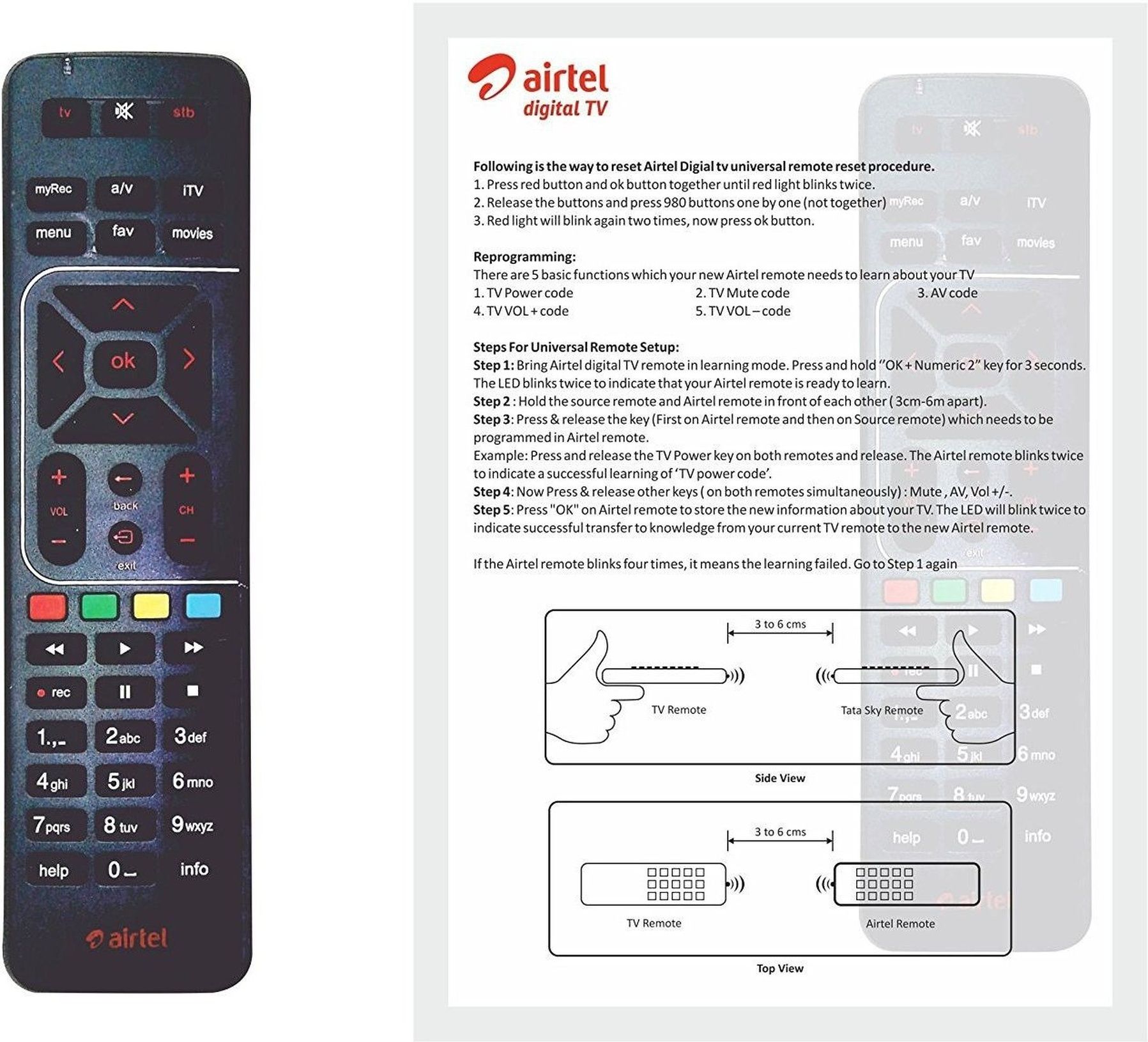SIKOFY Compatible replacement for Airtel TV Smart TV Remote Airtel Digital Box Remote Controller-picture-19